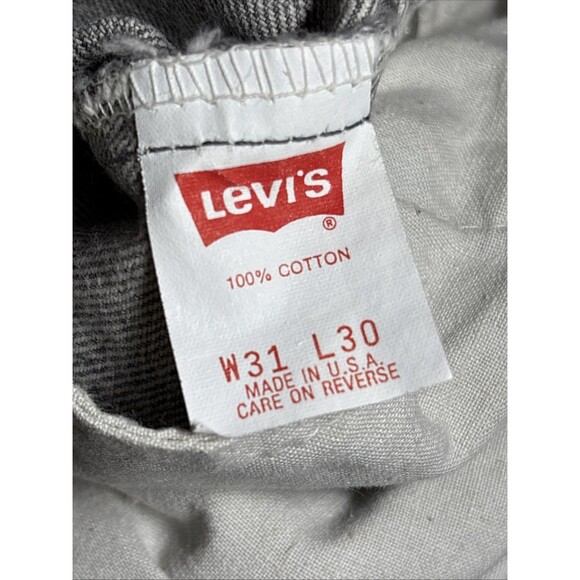 Vintage 90s Levi's 550 USA Made Grey Acid Stone Wash Cut Tag W31 L30, Real 31x30 - Picture 8 of 8